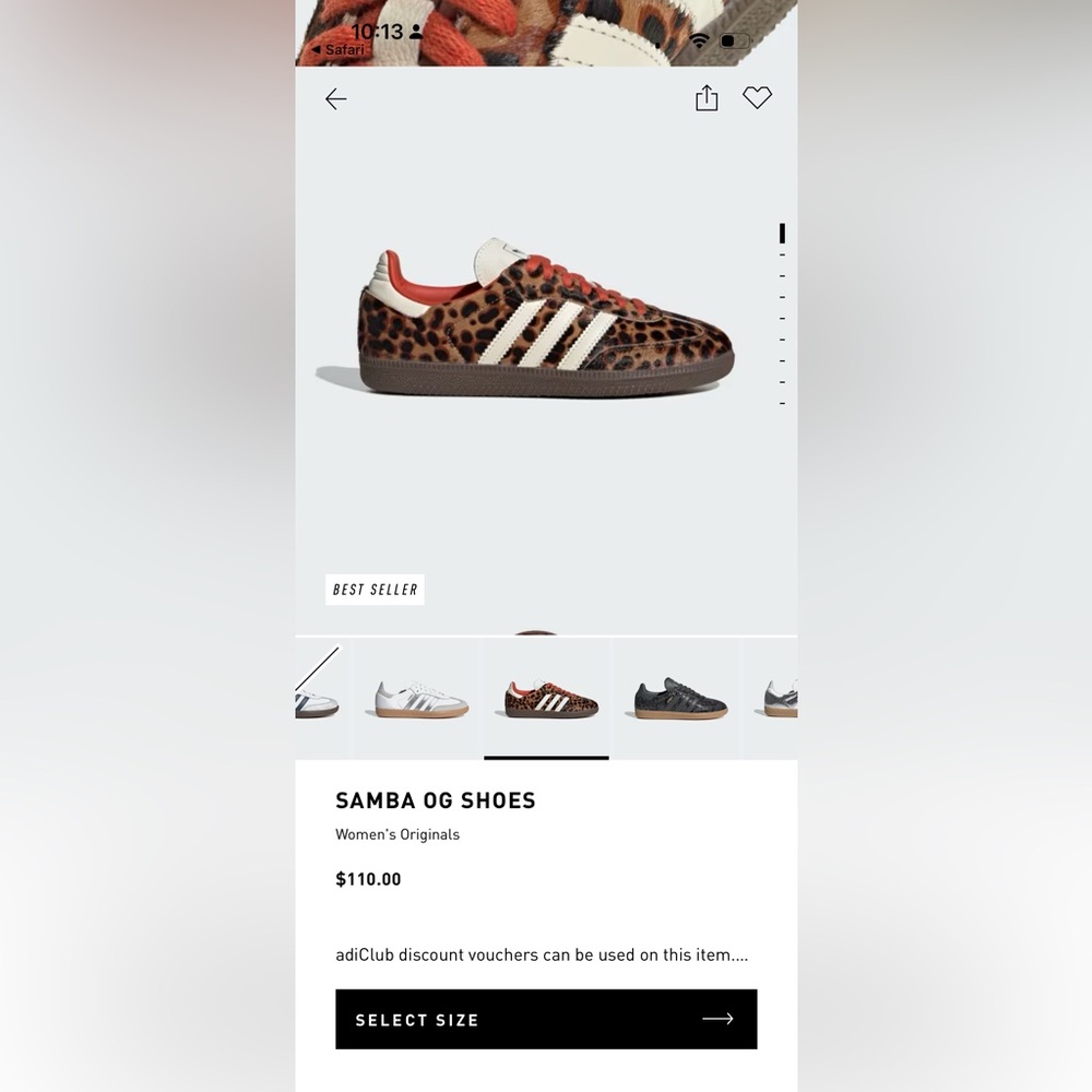 Adidas women’s Samba Leopard Sneakers